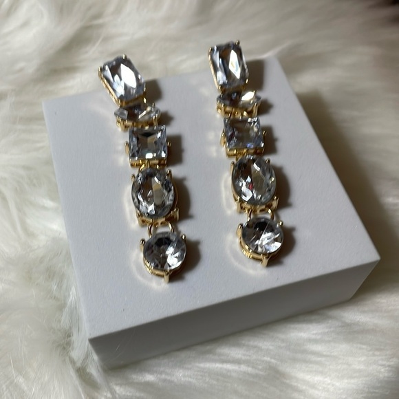 Zara Crystal Dangle Earrings - Picture 9 of 15